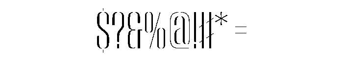 WorkhorseEmpireStencil Light Instance Font OTHER CHARS