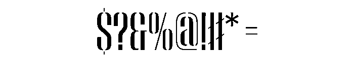 WorkhorseEmpireStencil Medium Instance Font OTHER CHARS