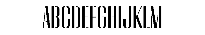 WorkhorseEmpireStencil Medium Instance Font UPPERCASE
