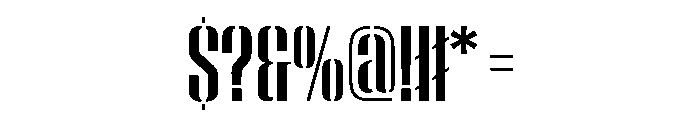 WorkhorseEmpireStencil Semibold Instance Font OTHER CHARS