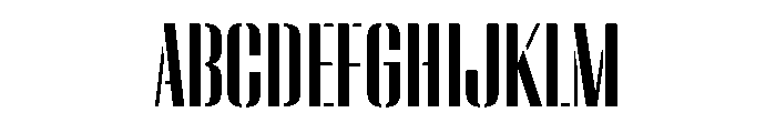 WorkhorseEmpireStencil Semibold Instance Font UPPERCASE