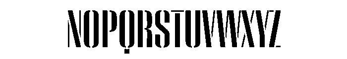 WorkhorseEmpireStencil Semibold Instance Font UPPERCASE