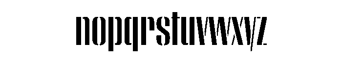 WorkhorseEmpireStencil Semibold Instance Font LOWERCASE