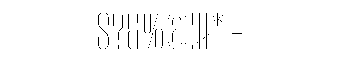 WorkhorseEmpireStencil Thin Instance Font OTHER CHARS