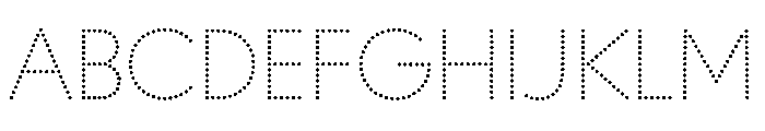 WorkhorseGeoDotExtraLight ExtraLight Instance Font UPPERCASE