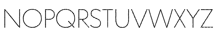 WorkhorseGeoDotThin Thin150 Instance Font LOWERCASE