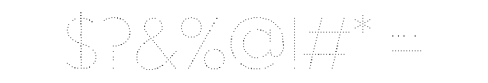 WorkhorseGeoDotThin Thin50 Instance Font OTHER CHARS