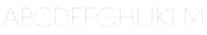 WorkhorseGeoDotThin Thin50 Instance Font UPPERCASE