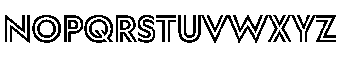 WorkhorseGeoInline Black Instance Font UPPERCASE