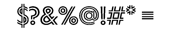 WorkhorseGeoInline Bold Instance Font OTHER CHARS