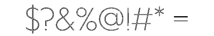 WorkhorseGeoInline ExtraLight Instance Font OTHER CHARS