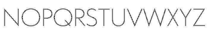 WorkhorseGeoInline ExtraLight Instance Font UPPERCASE