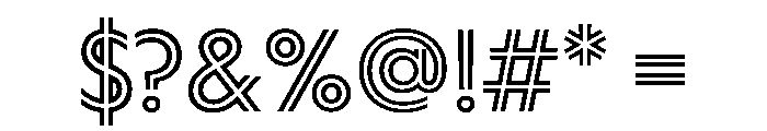 WorkhorseGeoInline Semibold Instance Font OTHER CHARS