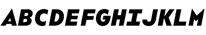 WorkhorseGeoMono BlackOblique Instance Font UPPERCASE