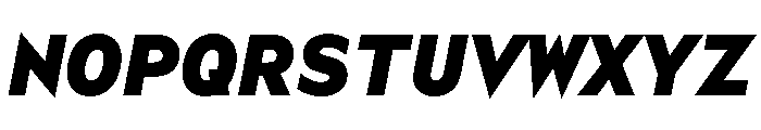 WorkhorseGeoMono BlackOblique Instance Font UPPERCASE