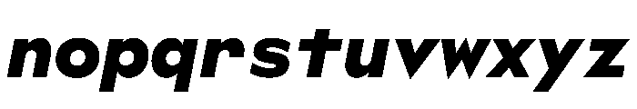 WorkhorseGeoMono BlackOblique Instance Font LOWERCASE