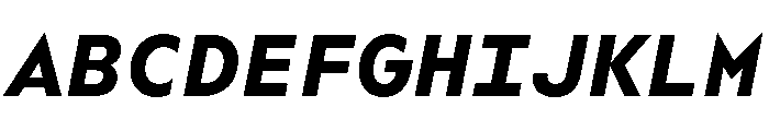 WorkhorseGeoMono BoldOblique Instance Font UPPERCASE