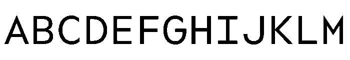 WorkhorseGeoMono Book Instance Font UPPERCASE