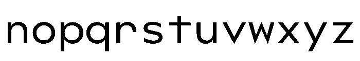 WorkhorseGeoMono Book Instance Font LOWERCASE