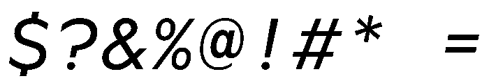 WorkhorseGeoMono BookOblique Instance Font OTHER CHARS