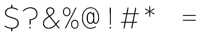 WorkhorseGeoMono ExtraLight Instance Font OTHER CHARS