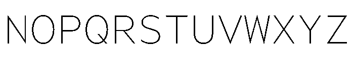 WorkhorseGeoMono ExtraLight Instance Font UPPERCASE