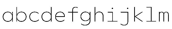 WorkhorseGeoMono ExtraLight Instance FONT