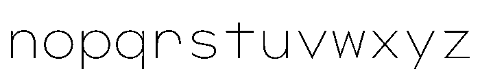 WorkhorseGeoMono ExtraLight Instance Font LOWERCASE