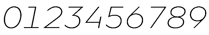 WorkhorseGeoMono ExtraLightOblique Instance Font OTHER CHARS