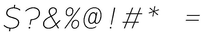 WorkhorseGeoMono ExtraLightOblique Instance Font OTHER CHARS
