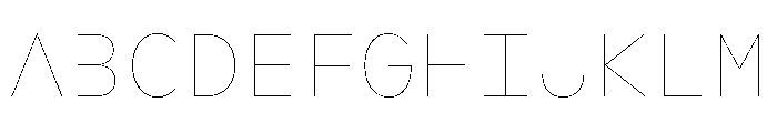 WorkhorseGeoMono Hairline Instance Font UPPERCASE