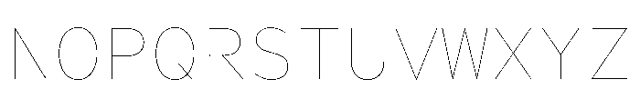 WorkhorseGeoMono Hairline Instance Font UPPERCASE