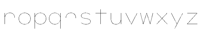 WorkhorseGeoMono Hairline Instance Font LOWERCASE