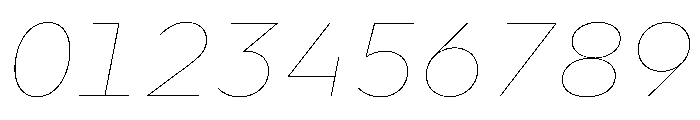 WorkhorseGeoMono HairlineOblique Instance Font OTHER CHARS