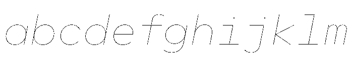 WorkhorseGeoMono HairlineOblique Instance FONT