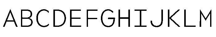 WorkhorseGeoMono Light Instance Font UPPERCASE