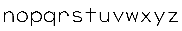 WorkhorseGeoMono Light Instance Font LOWERCASE
