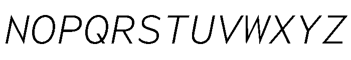WorkhorseGeoMono LightOblique Instance Font UPPERCASE
