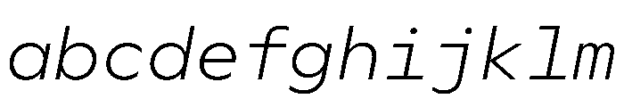 WorkhorseGeoMono LightOblique Instance FONT
