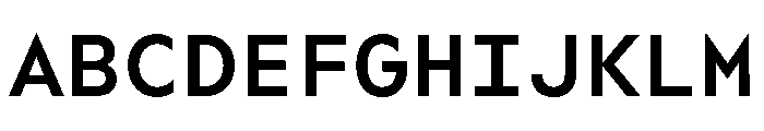 WorkhorseGeoMono Semibold Instance Font UPPERCASE
