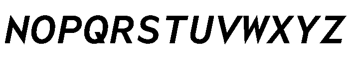 WorkhorseGeoMono SemiboldOblique Instance Font UPPERCASE