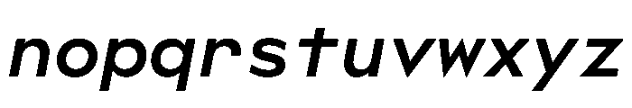 WorkhorseGeoMono SemiboldOblique Instance Font LOWERCASE