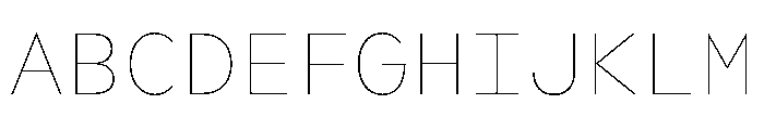 WorkhorseGeoMono Thin Instance Font UPPERCASE
