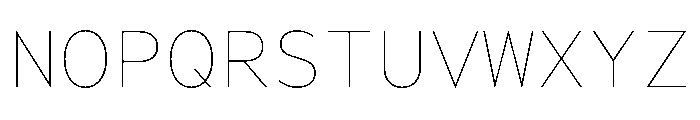 WorkhorseGeoMono Thin Instance Font UPPERCASE
