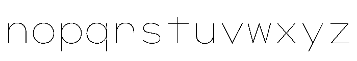 WorkhorseGeoMono Thin Instance Font LOWERCASE