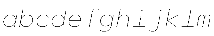 WorkhorseGeoMono ThinOblique Instance FONT