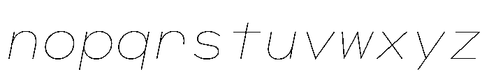 WorkhorseGeoMono ThinOblique Instance Font LOWERCASE