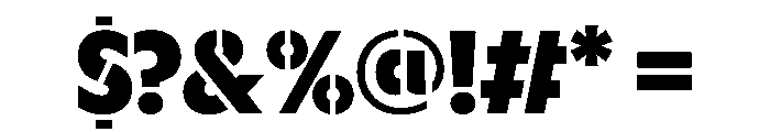 WorkhorseGeoStencil BlackMax Instance Font OTHER CHARS