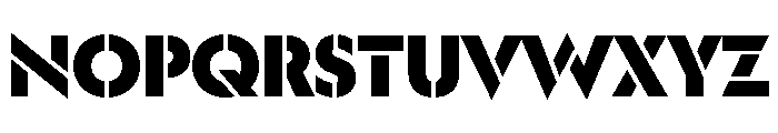 WorkhorseGeoStencil BlackMax Instance Font LOWERCASE