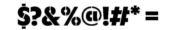 WorkhorseGeoStencil BlackMed Instance Font OTHER CHARS